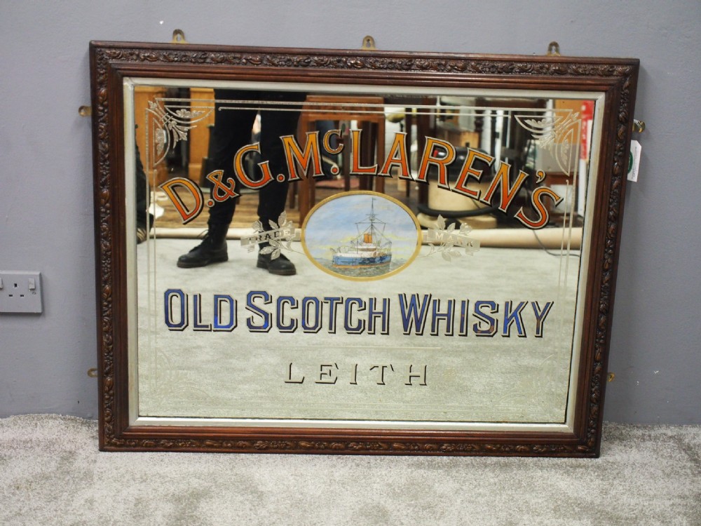 D&G McLarens of Leith Whisky Advertising Mirror View V