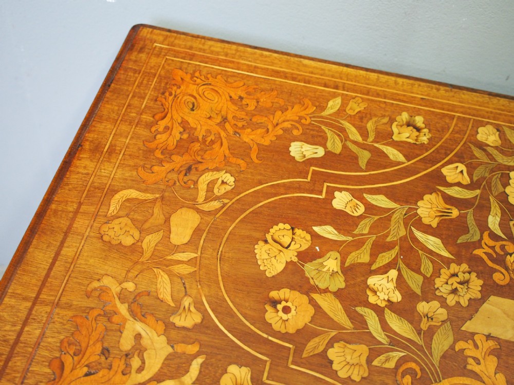 Dutch Marquetry Inlaid Mahogany Side Table View VI