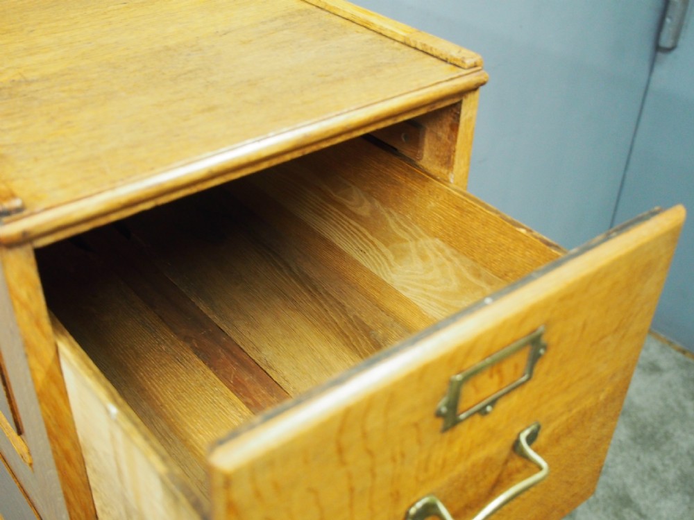 Oak Four Drawer Filing Cabinet View VIII