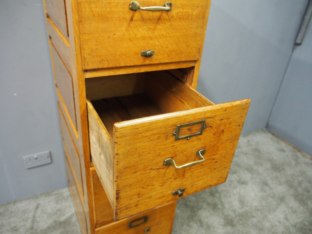 Oak Four Drawer Filing Cabinet View IX
