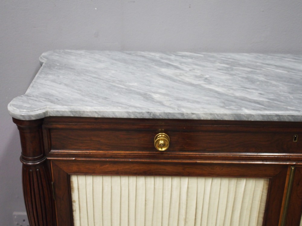 Regency Rosewood and Marble Side Cabinet View VI