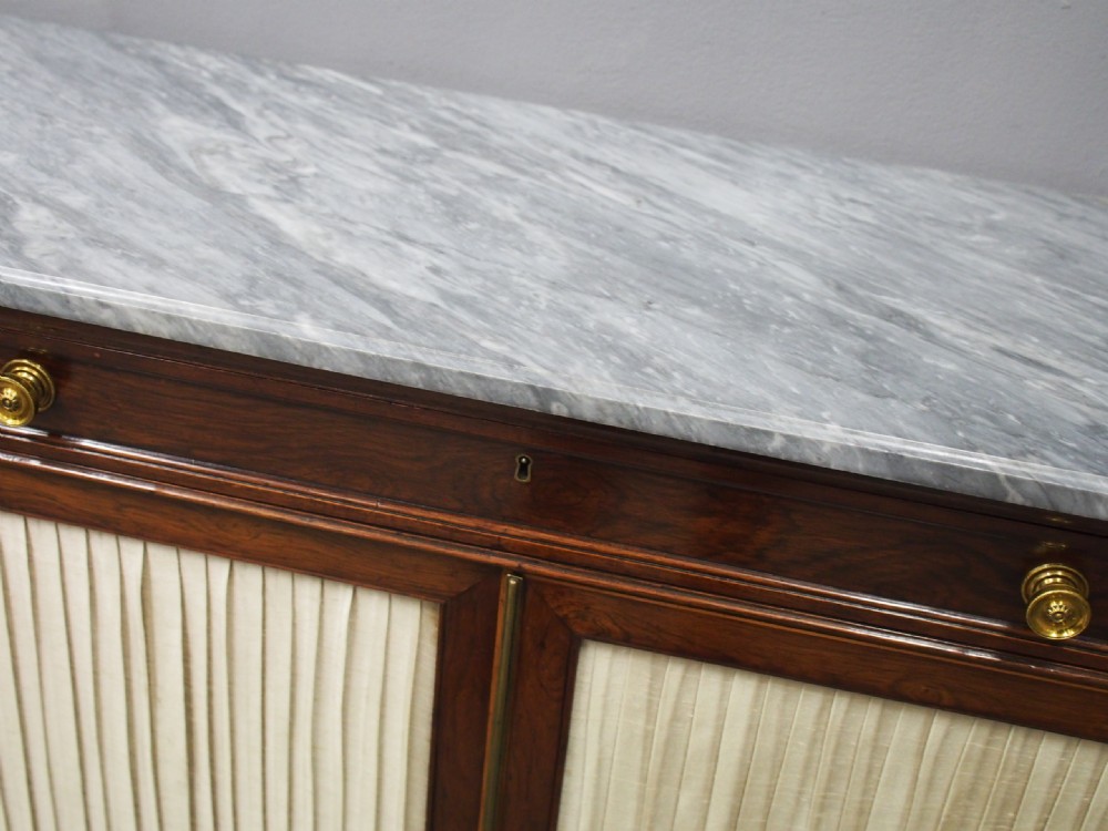 Regency Rosewood and Marble Side Cabinet View VIII