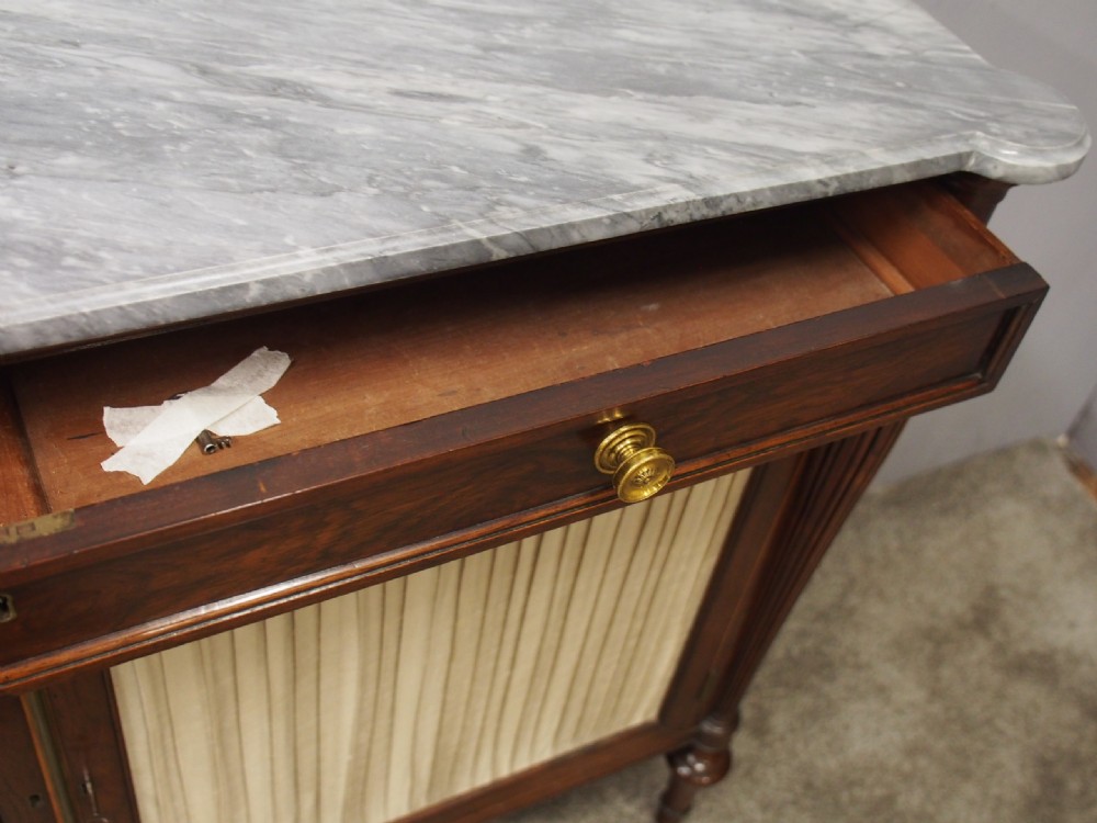 Regency Rosewood and Marble Side Cabinet View IX