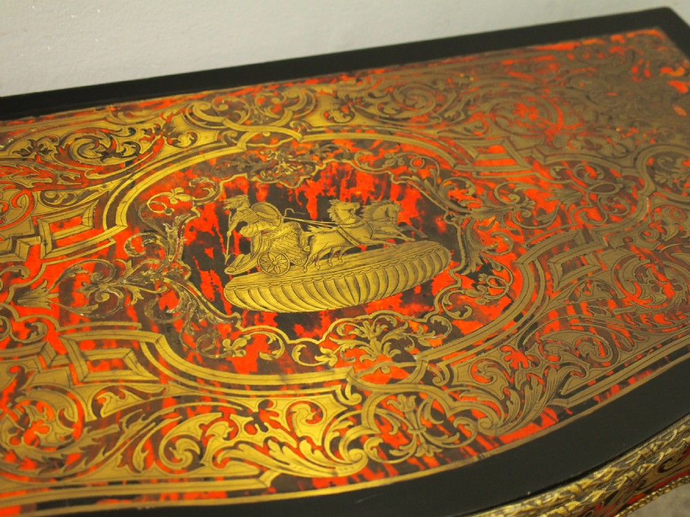 French Boulle Serpentine Front Games Table View VIII
