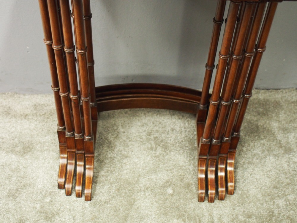 Georgian Style Nest of 4 Walnut Tables View XI
