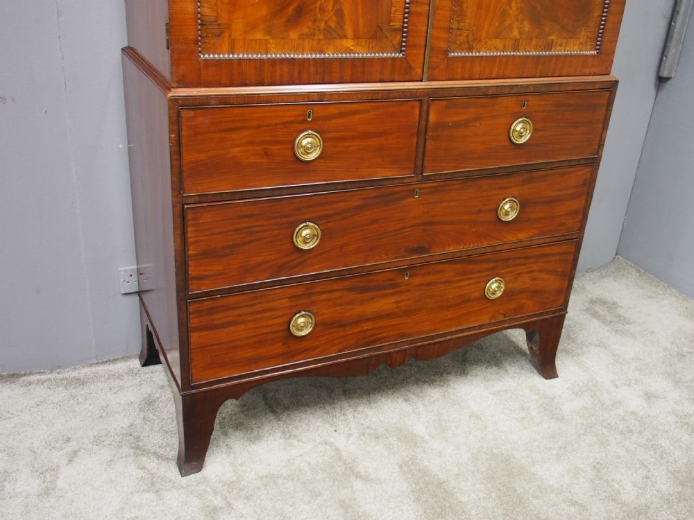 Scottish George III Mahogany Linen Press View VIII