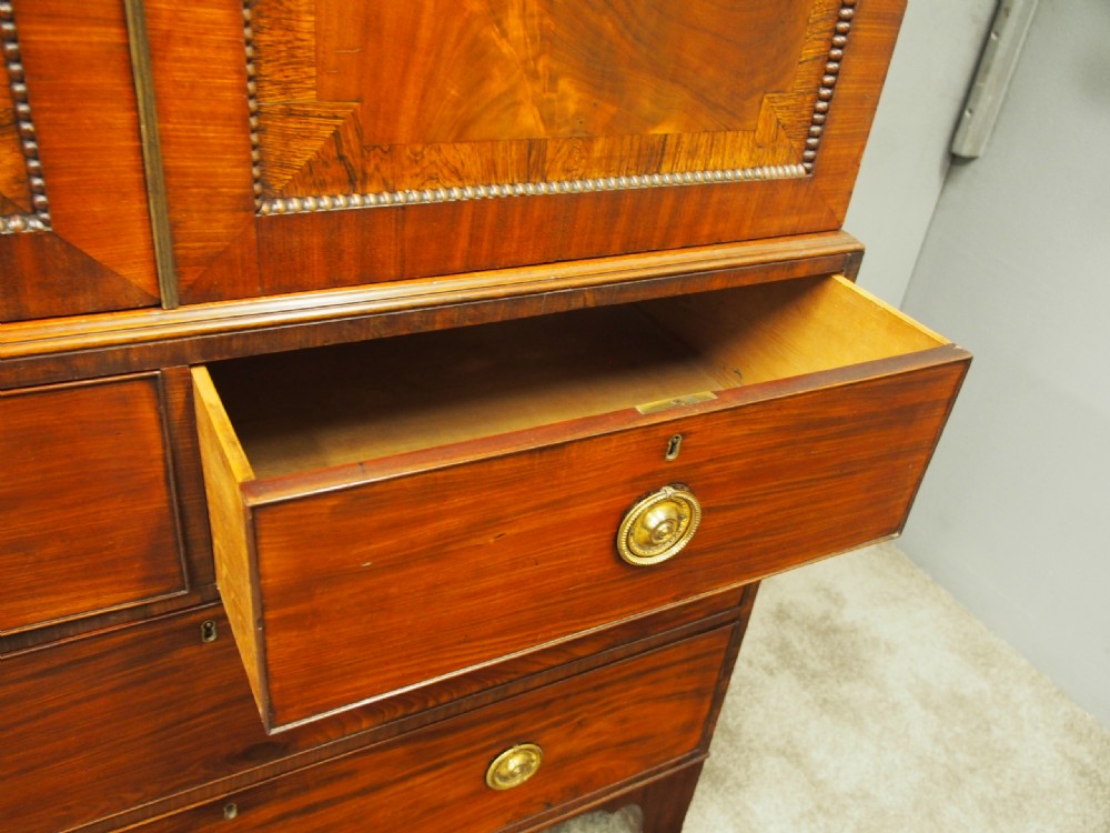 Scottish George III Mahogany Linen Press View X