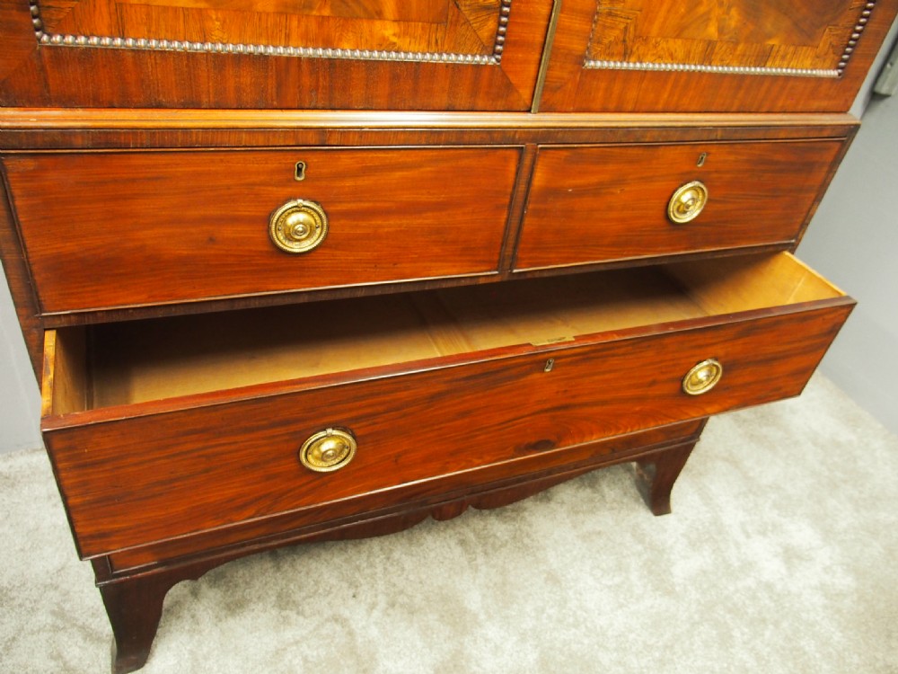 Scottish George III Mahogany Linen Press View XI