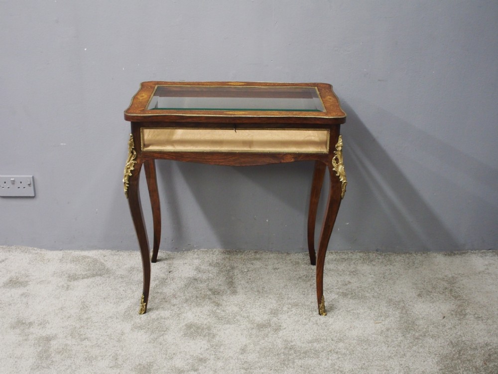 Victorian Inlaid Rosewood Bijouterie Table View II