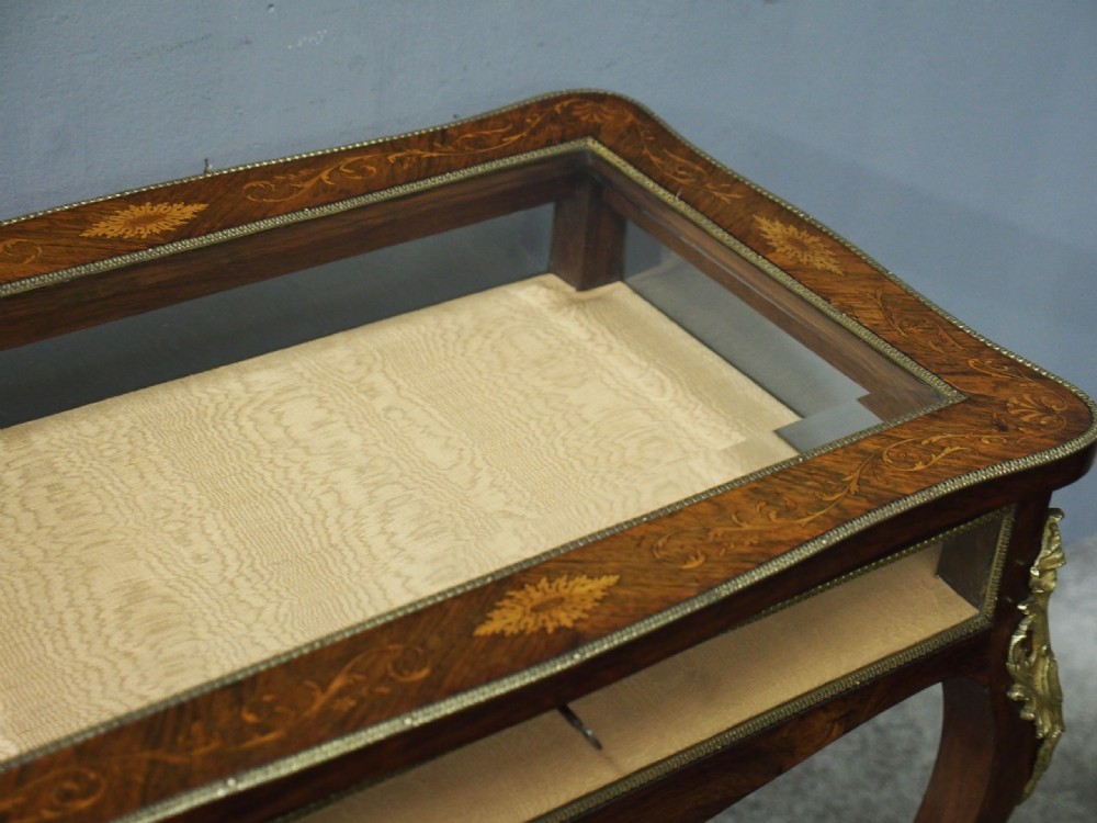 Victorian Inlaid Rosewood Bijouterie Table View V