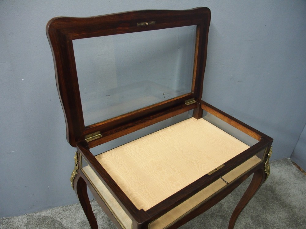 Victorian Inlaid Rosewood Bijouterie Table View XII