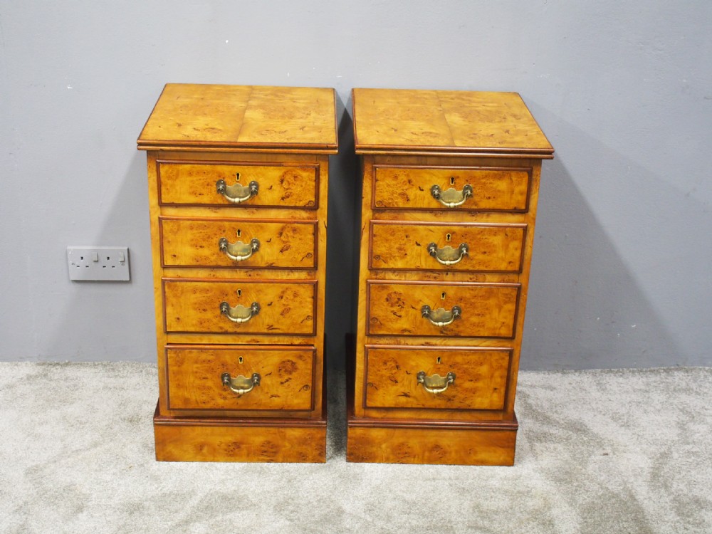Pair of Birds Eye Maple Bedsides View II