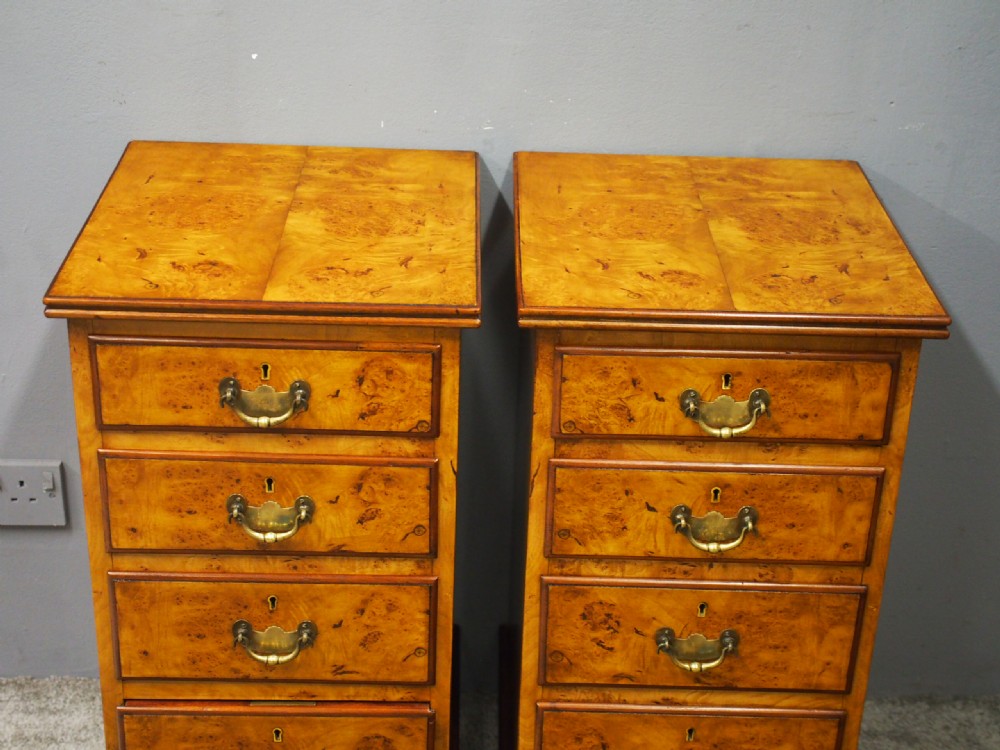 Pair of Birds Eye Maple Bedsides View IV