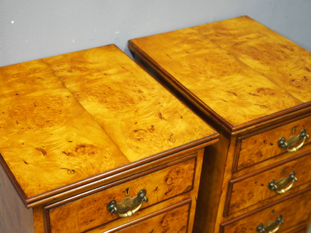 Pair of Birds Eye Maple Bedsides View V