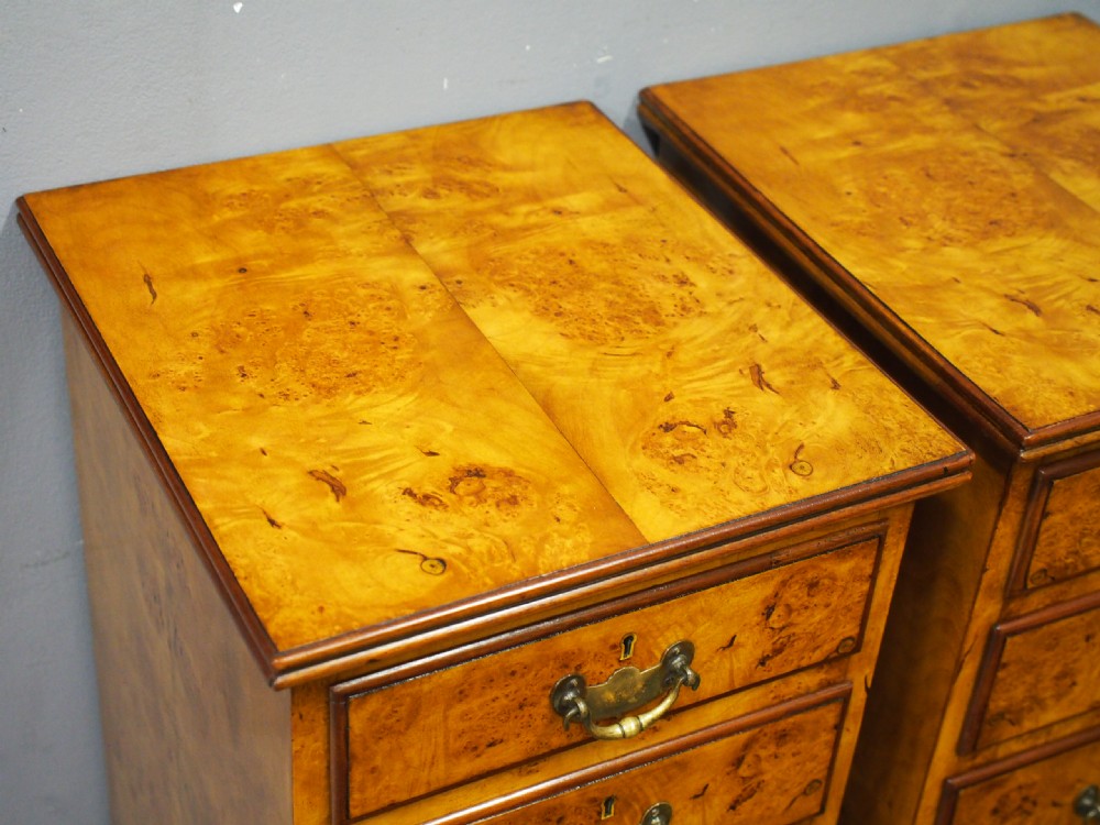 Pair of Birds Eye Maple Bedsides View VI