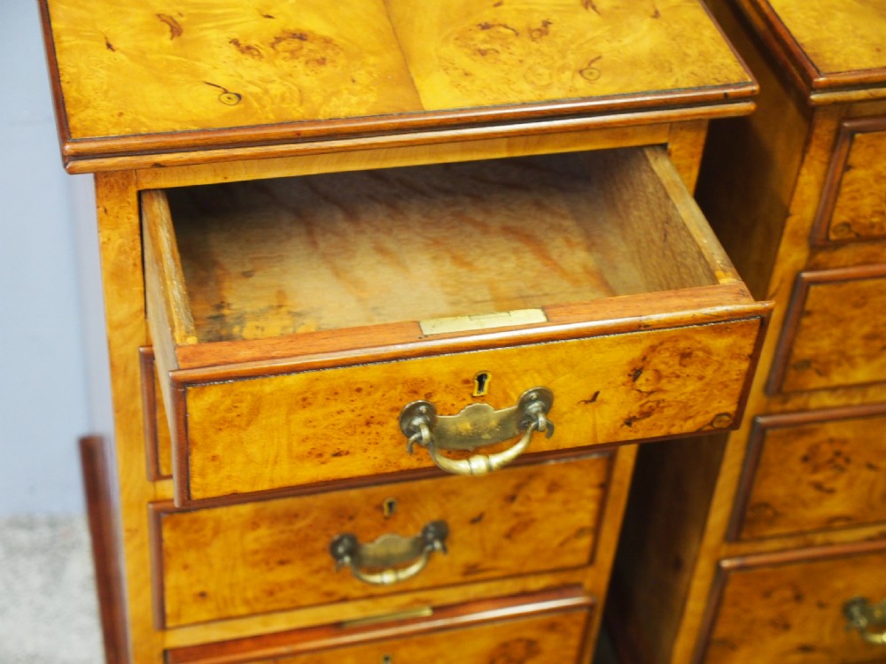 Pair of Birds Eye Maple Bedsides View VII