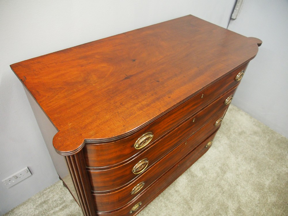 Scottish Mahogany Barrel Front Chest of Drawers View VII