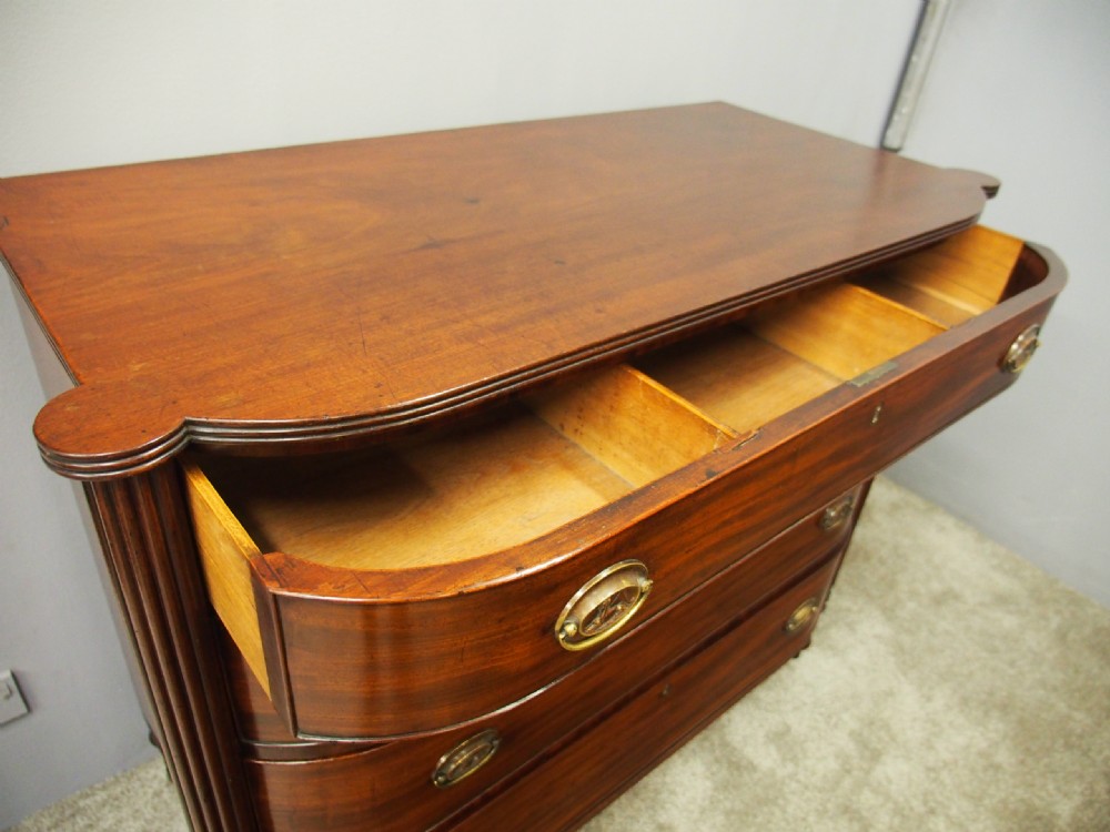 Scottish Mahogany Barrel Front Chest of Drawers View VIII