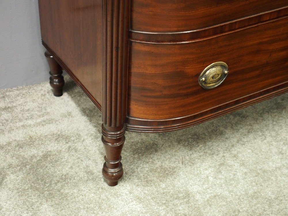 Scottish Mahogany Barrel Front Chest of Drawers View XI