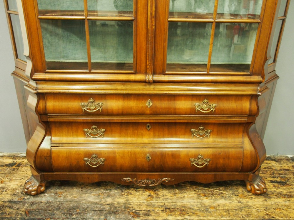Dutch Victorian Walnut Display Cabinet View V