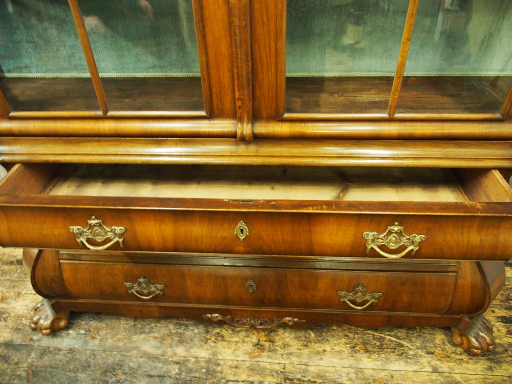 Dutch Victorian Walnut Display Cabinet View XV
