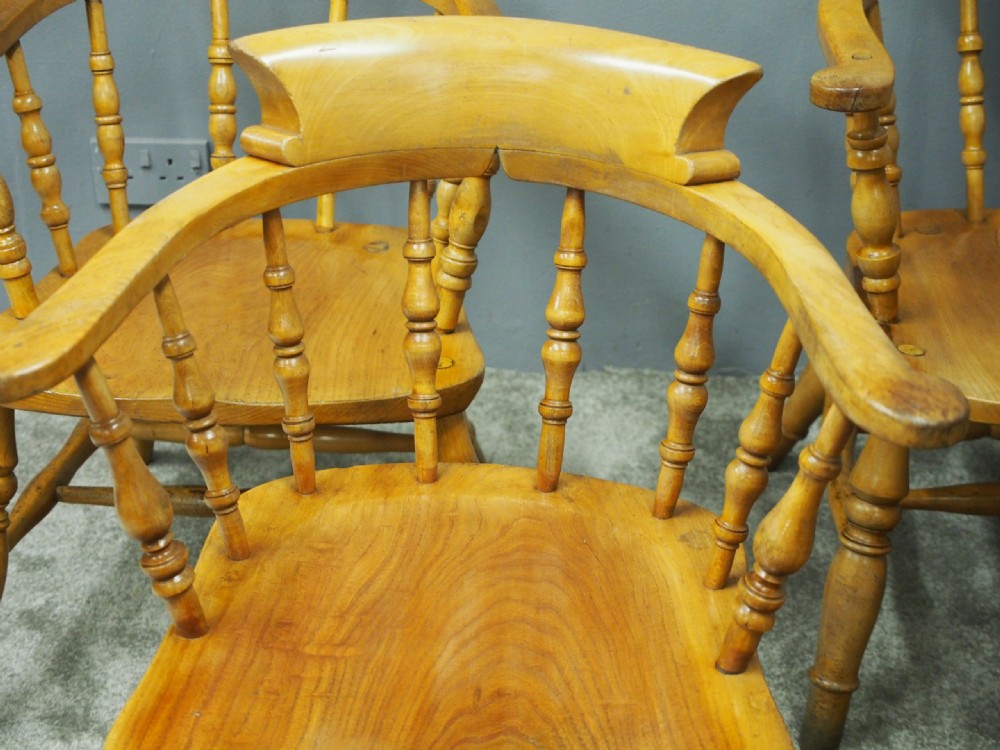 Set of 4 Beech and Elm Captains Chairs View IV