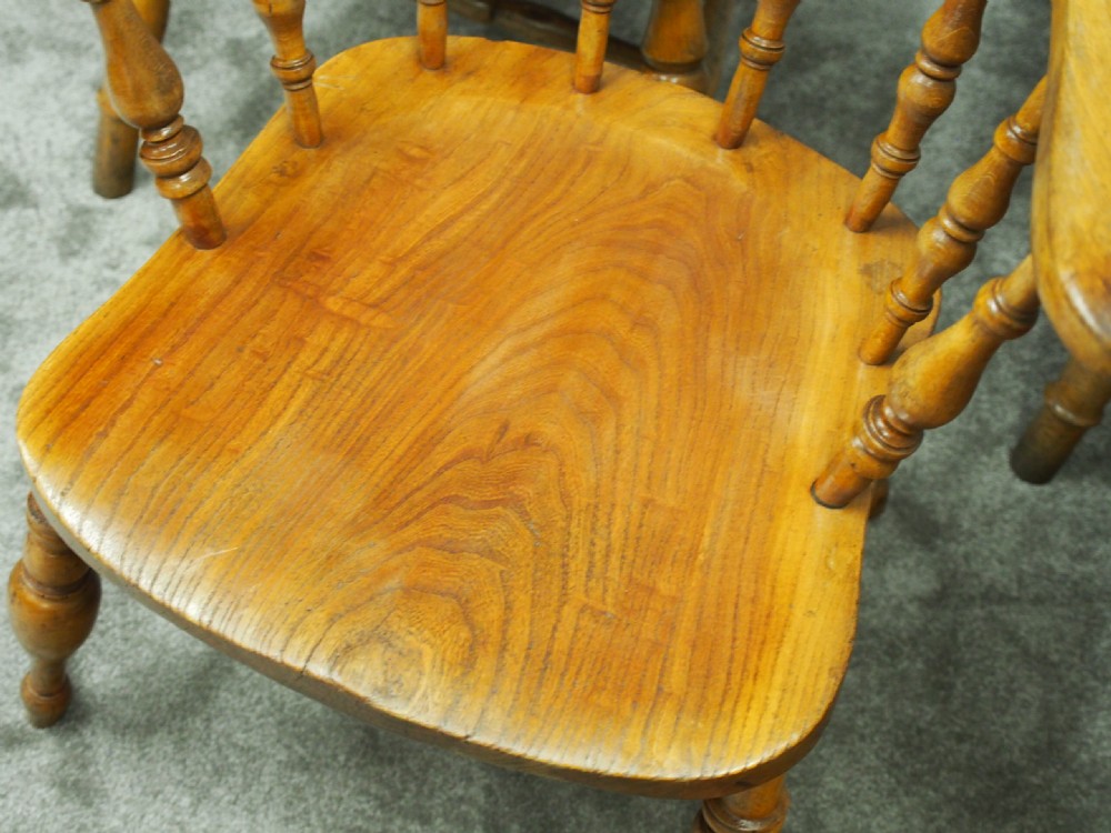 Set of 4 Beech and Elm Captains Chairs View IX