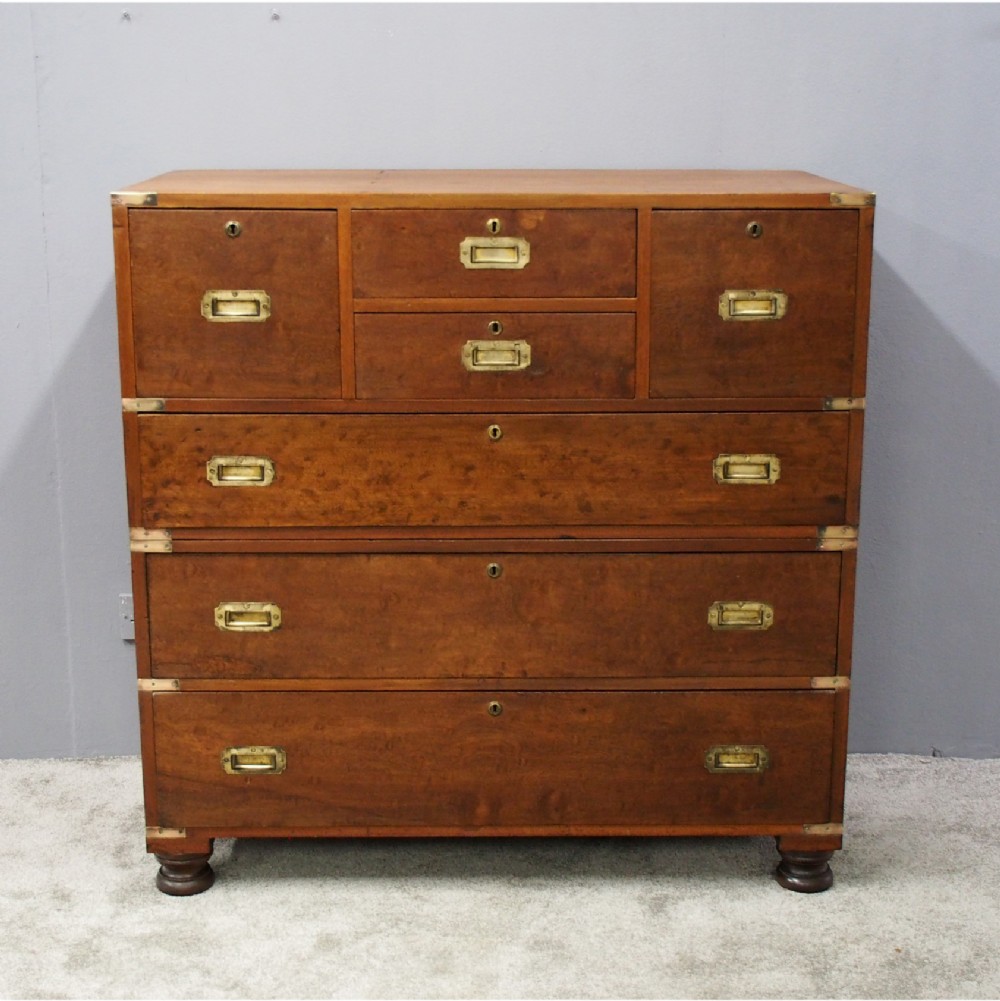 Teak Brass Bound Military Chest