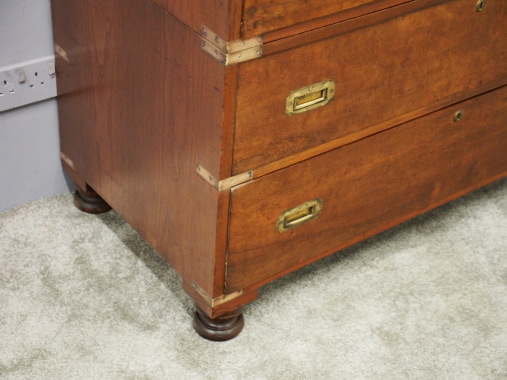 Teak Brass Bound Military Chest View V