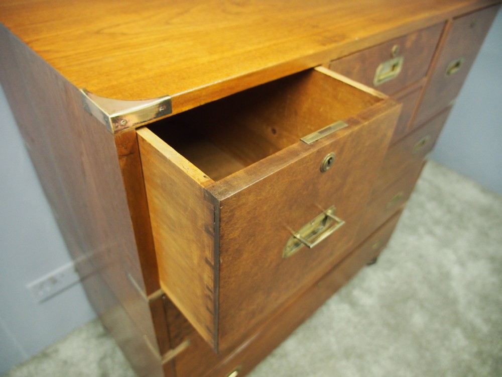 Teak Brass Bound Military Chest View VI