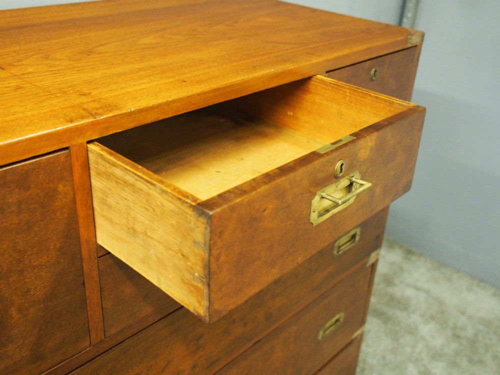 Teak Brass Bound Military Chest View VII