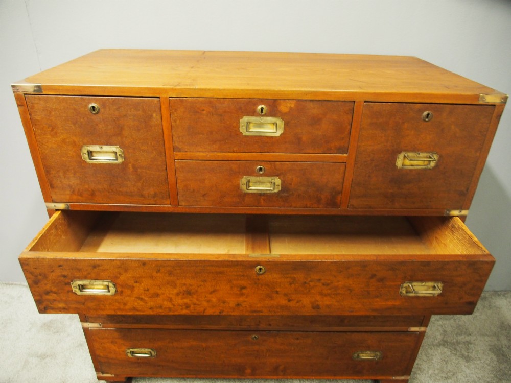 Teak Brass Bound Military Chest View IX