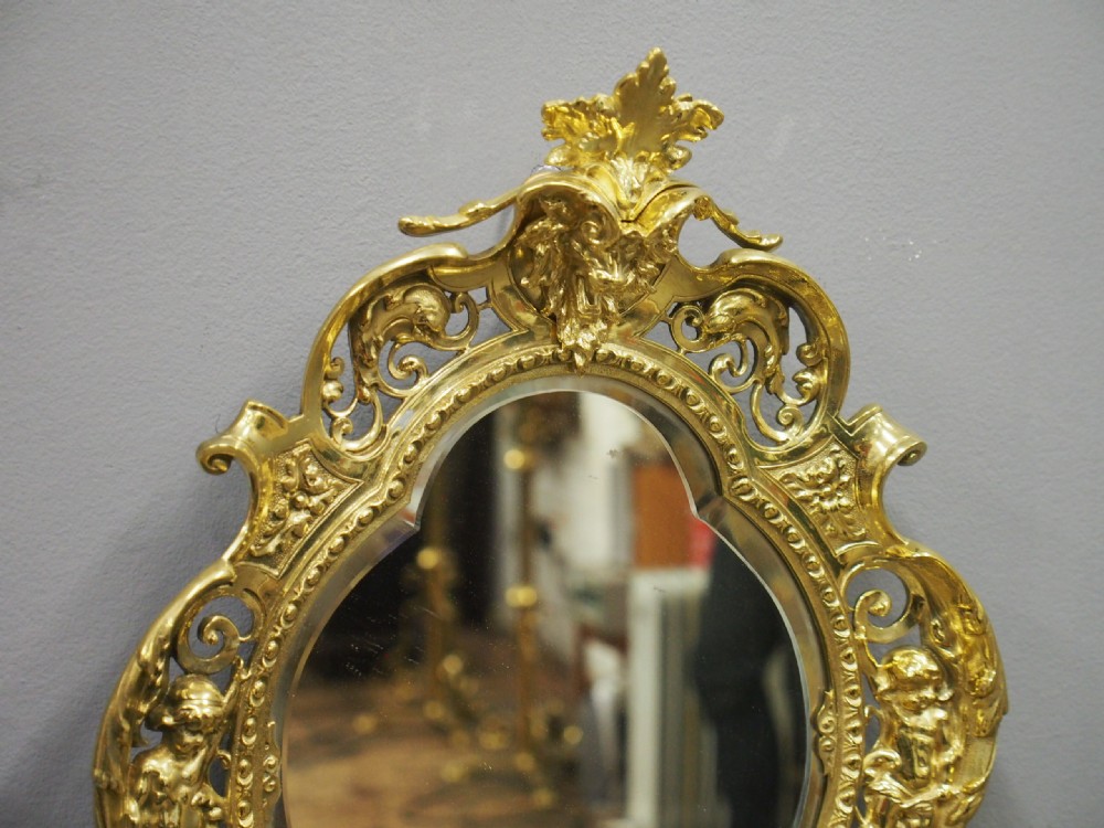 Pair of Victorian Cast Brass Mirror Sconces View III