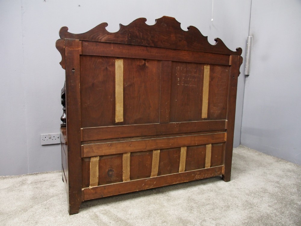 Victorian Carved Walnut Hall Bench View X