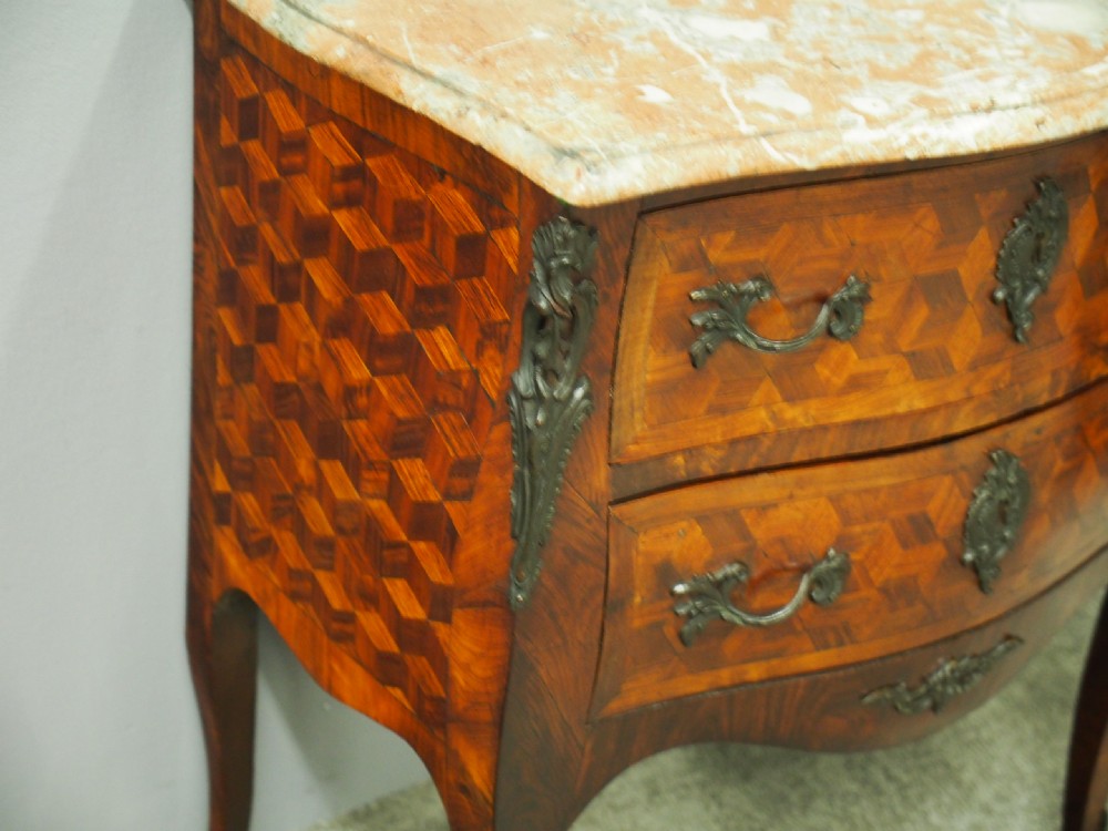Small French Marble Top Commode View V