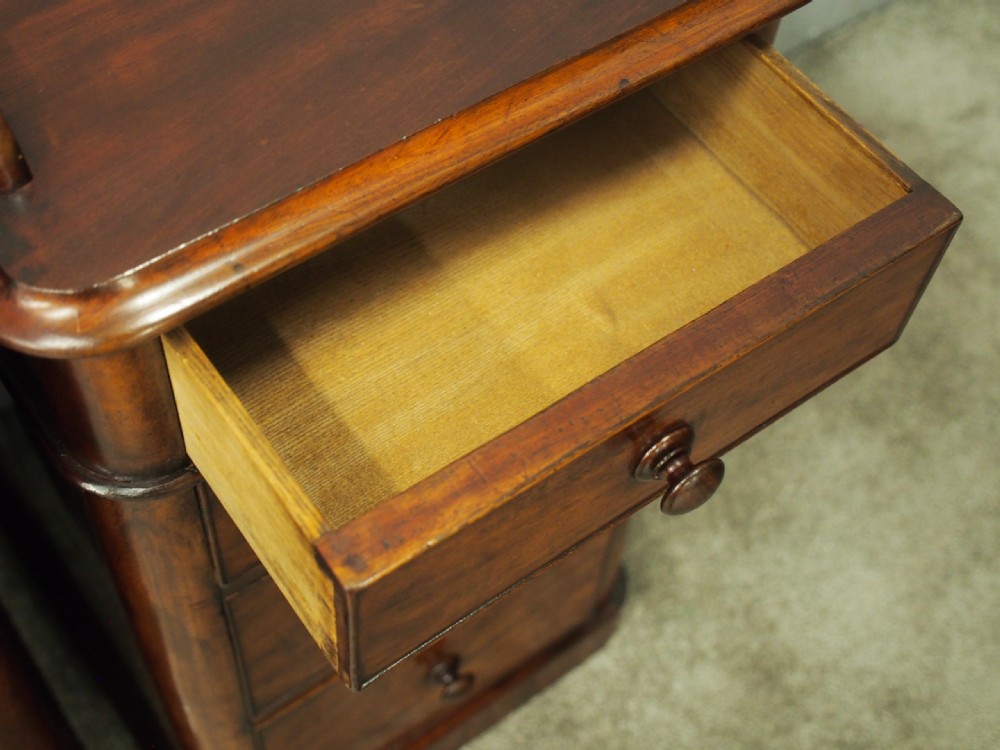 Pair of Victorian Mahogany Bedsides with Gallery View VII