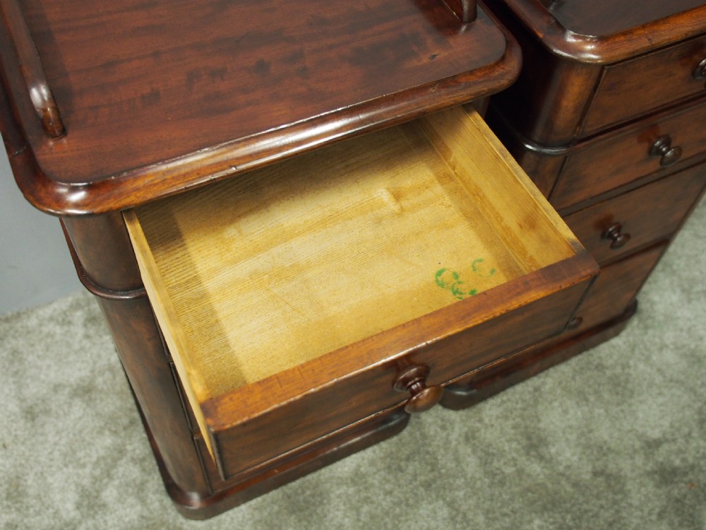 Pair of Victorian Mahogany Bedsides with Gallery View VIII