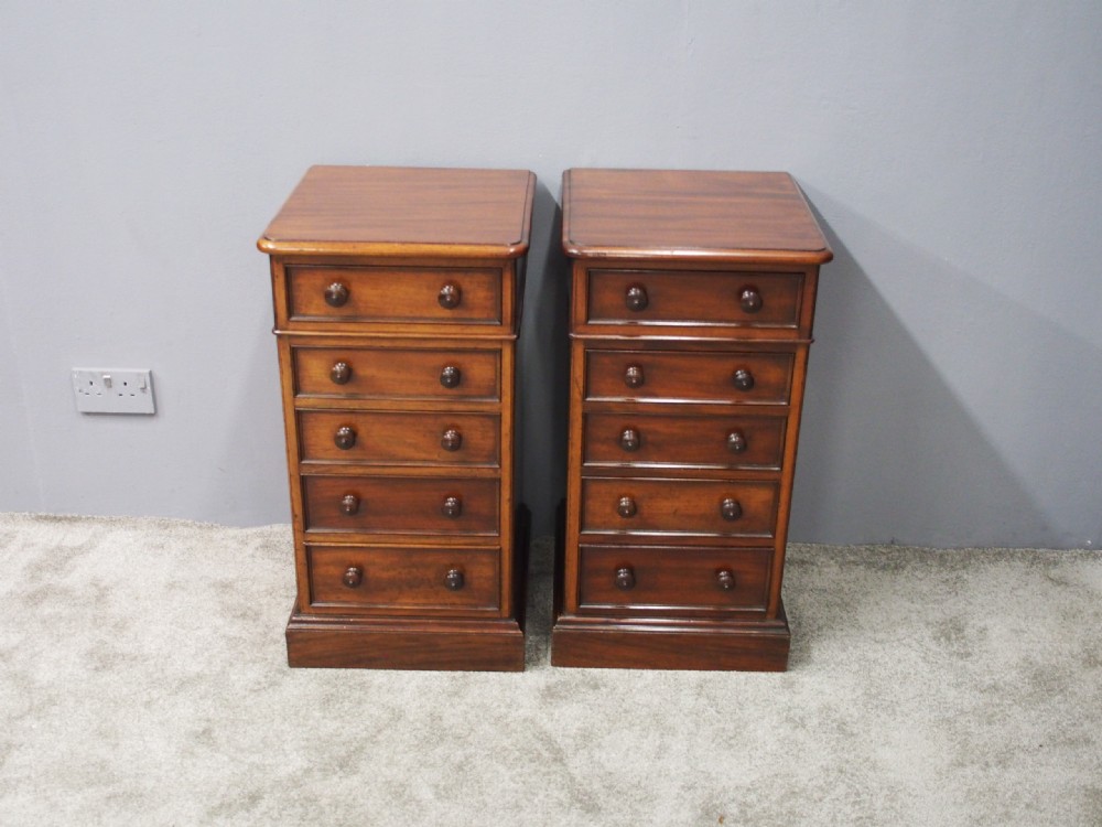 Pair of Victorian Mahogany Bedsides or Lockers View II