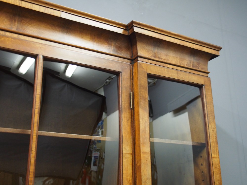 Pepys Style Reverse Breakfront Cabinet Bookcase View IV
