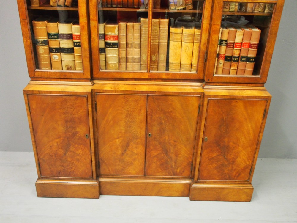 Pepys Style Reverse Breakfront Cabinet Bookcase View VII