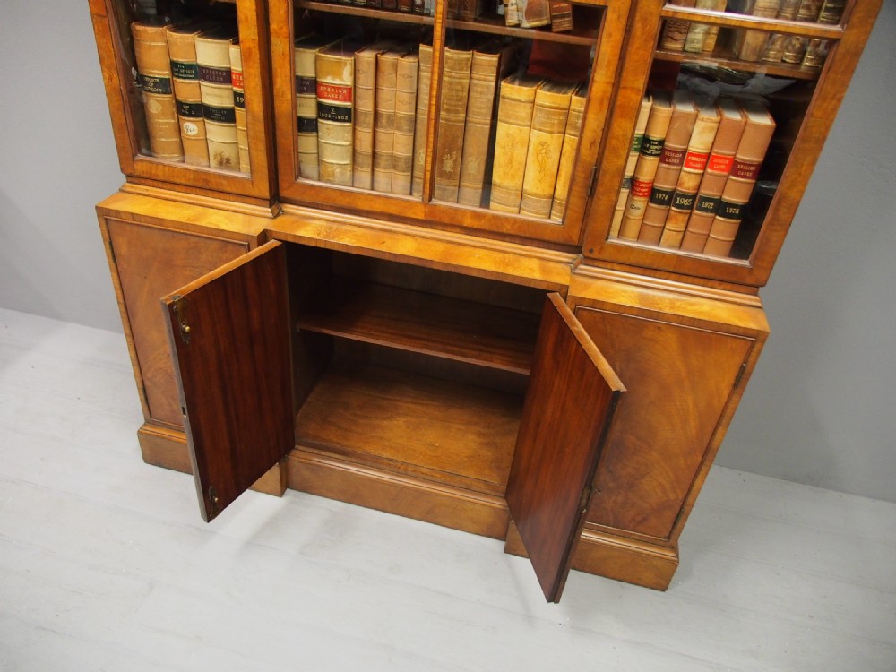 Pepys Style Reverse Breakfront Cabinet Bookcase View XII