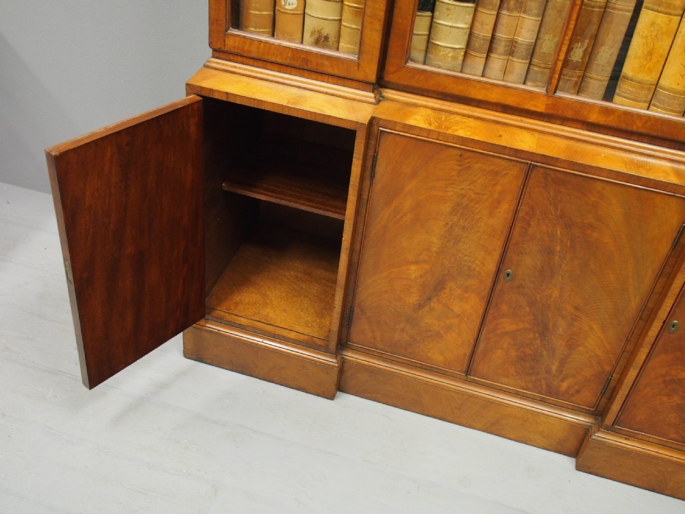 Pepys Style Reverse Breakfront Cabinet Bookcase View XIII