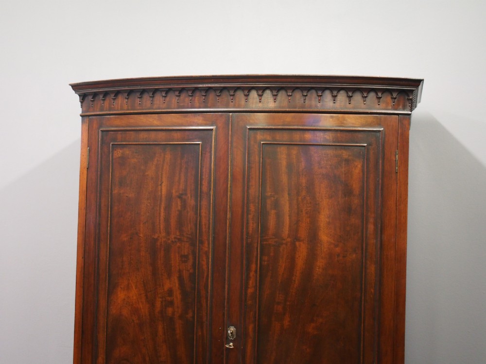 Georgian Style Mahogany Bow Front Wardrobe View II
