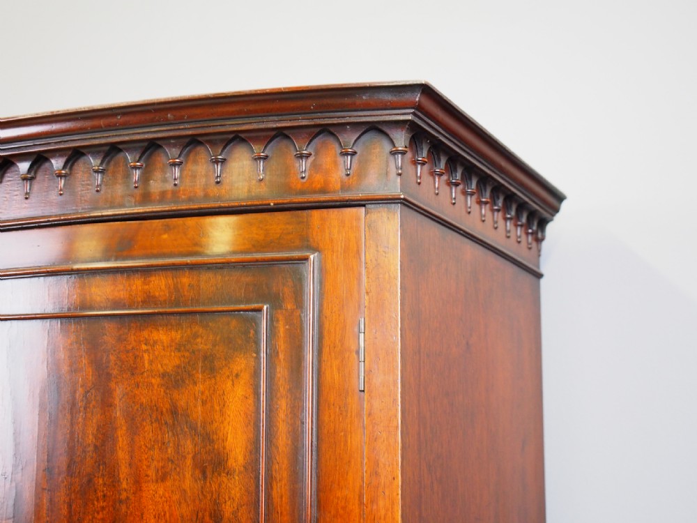 Georgian Style Mahogany Bow Front Wardrobe View IV
