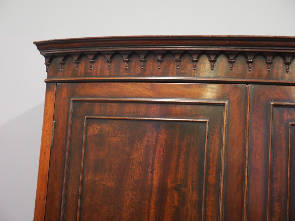 Georgian Style Mahogany Bow Front Wardrobe View VI