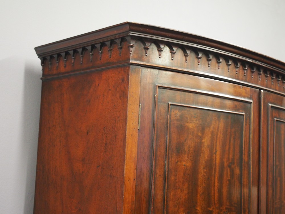 Georgian Style Mahogany Bow Front Wardrobe View X