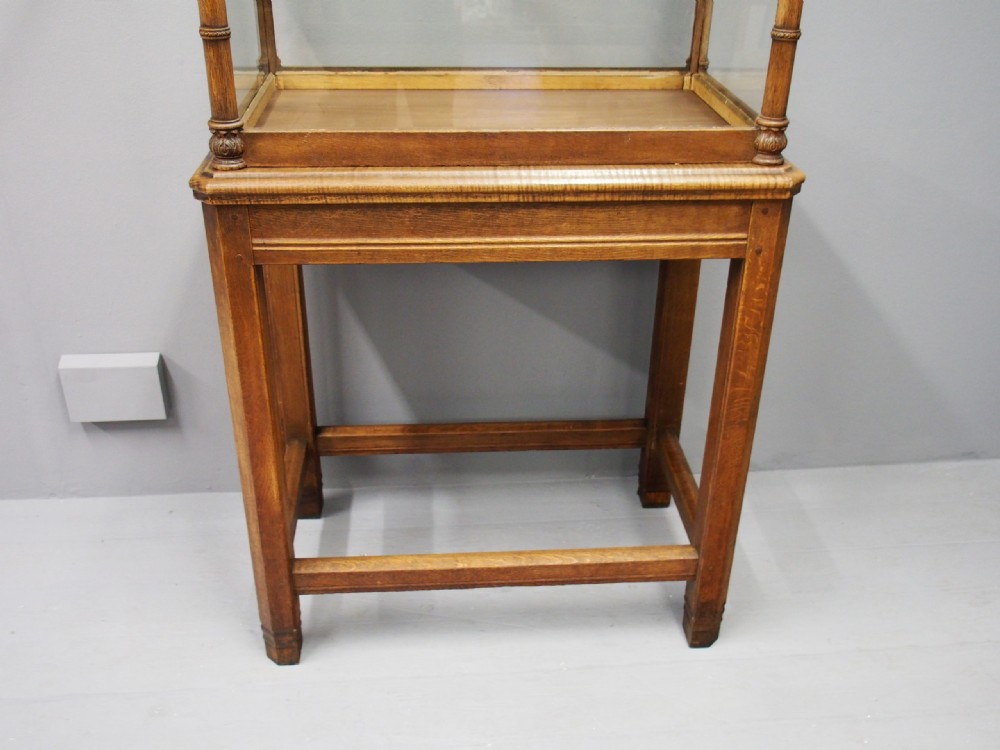 Oak Display Cabinet on Stand View VII