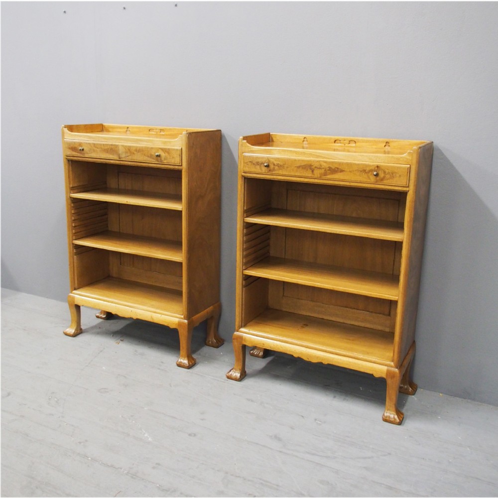 Pair of Bleached Mahogany Bookcases by Whytock and Reid