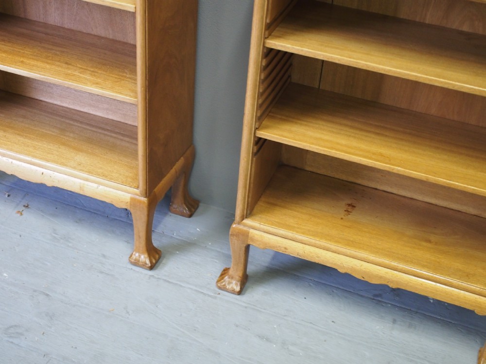 Pair of Bleached Mahogany Bookcases by Whytock and Reid View X
