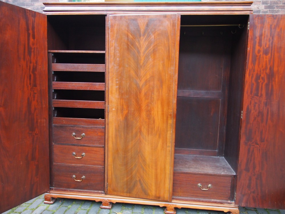 3 Door Mahogany Wardrobe by Whytock and Reid View X
